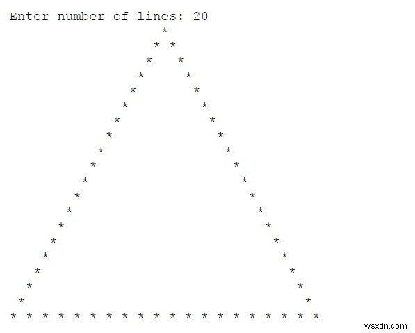 Chương trình in kim tự tháp rỗng và mô hình kim cương trong C ++ 