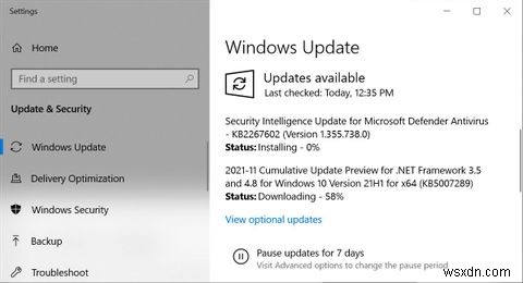 Cách quản lý Windows Update trong Windows 10 