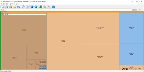 Giải phóng dung lượng Drive một cách nhanh chóng bằng cách trực quan hóa các tệp của bạn với SpaceSniffer 