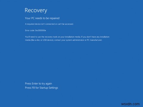 Cách sửa mã lỗi Windows 10 0xc00000e 