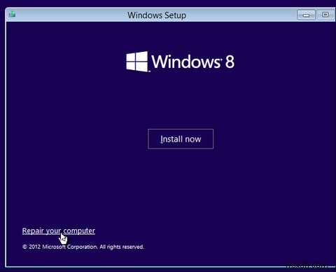 Cách giải quyết vấn đề khởi động Windows 8 