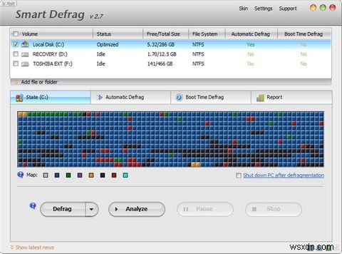IObit Smart Defrag:Công cụ tối ưu hóa &chống phân mảnh ổ cứng tuyệt vời [Windows] 