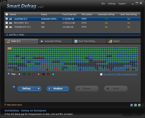 IObit Smart Defrag:Công cụ tối ưu hóa &chống phân mảnh ổ cứng tuyệt vời [Windows] 