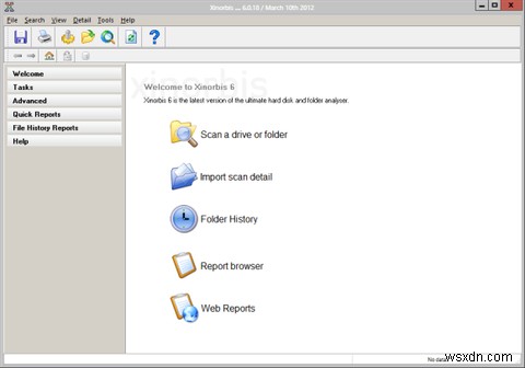Xinorbis là một trình phân tích đĩa miễn phí &di động cho hệ thống tệp Windows 