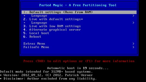 Parted Magic:Một hộp công cụ ổ cứng hoàn chỉnh trên một đĩa CD trực tiếp 