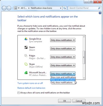 Quản lý và ngăn nắp khay hệ thống Windows 7 