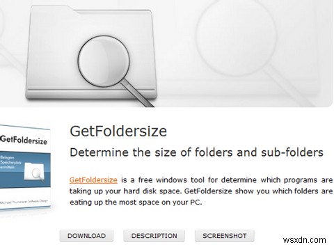 GetFoldersize tính toán mức sử dụng đĩa cứng một cách nhanh chóng và dễ dàng [Windows] 