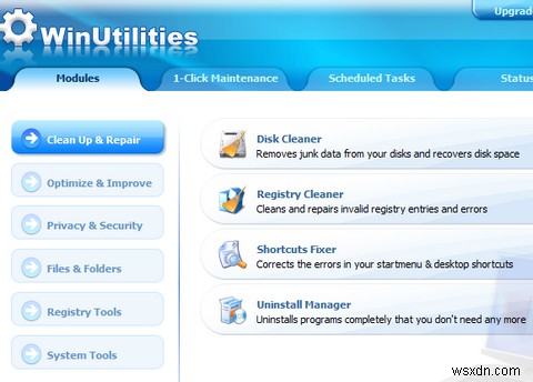 Đưa PC Windows của bạn trở lại hình dạng như cũ với WinUtilities 