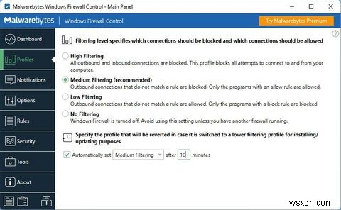 Cách tùy chỉnh tường lửa Windows của bạn với Windows Firewall Control 