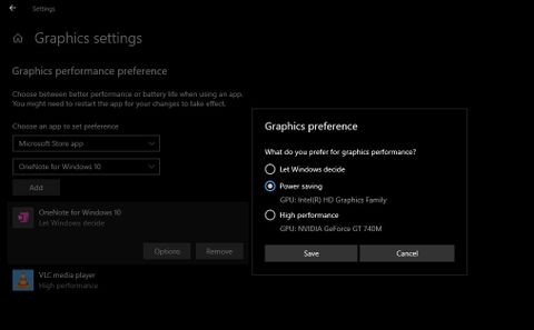 Cách chọn GPU ưa thích cho ứng dụng trên Windows 10 