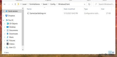 Cách sửa lỗi Fortnite không lưu cài đặt trò chơi trong Windows 11 và 10 