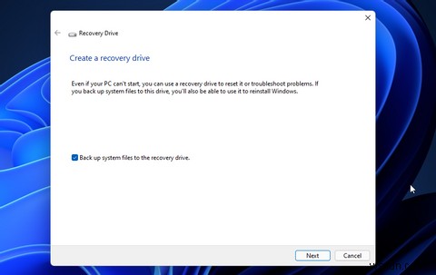 Cách khắc phục sự cố xảy ra khi tạo lỗi ổ đĩa khôi phục trên Windows 