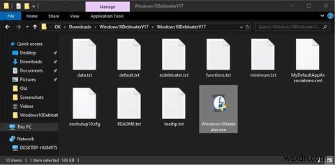 Xóa Fluff khỏi Windows 10 với Windows Decrapifier &Debloater 