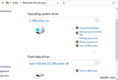 Cách tắt hoặc tạm ngưng BitLocker trên Windows 10 