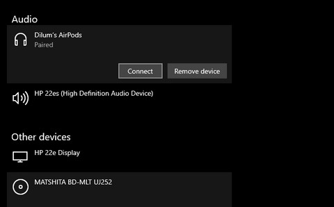 Cách kết nối AirPods với máy tính xách tay Windows 10 