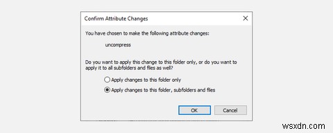 Cách tắt tính năng nén tệp trên Windows 10 