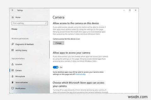 Cách khắc phục Mã lỗi 0xa00f4244 không có máy ảnh đính kèm trong Windows 10 