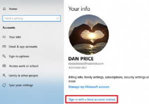 Cách xóa tài khoản Microsoft của bạn và tạo đăng nhập Windows 10 cục bộ 