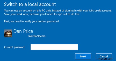 Cách xóa tài khoản Microsoft của bạn và tạo đăng nhập Windows 10 cục bộ 
