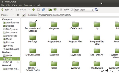 Cách truy cập và sử dụng Windows C Drive trong Linux 