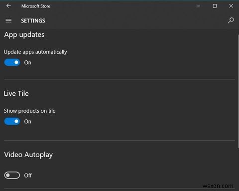 Cách tắt tự động phát video trong Microsoft Store 