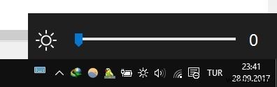 Cách thêm Thanh trượt độ sáng vào Thanh tác vụ trong Windows 10 