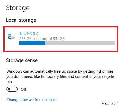 Tự động giải phóng dung lượng ổ đĩa với Windows 10 Storage Sense 