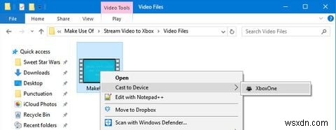Cách truyền video sang Xbox One từ Windows 10 