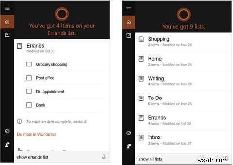 Ứng dụng danh sách việc cần làm trên Windows 10 tốt nhất của bạn là Cortana + Wunderlist 