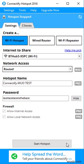 9 công cụ miễn phí để thiết lập điểm phát sóng Wi-Fi trong Windows 