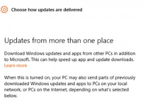Ngừng cho phép Microsoft sử dụng PC của bạn để chia sẻ tệp 
