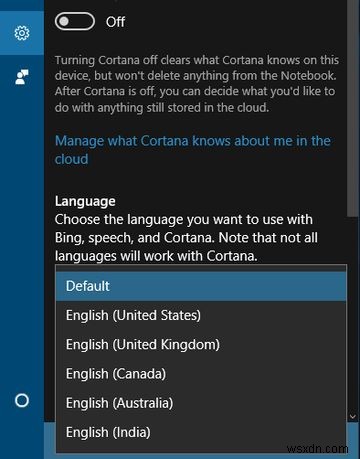Cách thay đổi ngôn ngữ của Cortana trong Windows 10 