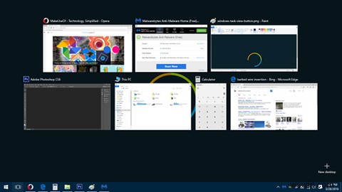 Giới thiệu về Màn hình ảo &Chế độ xem Tác vụ trong Windows 10 
