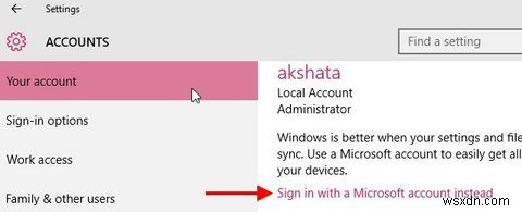 Tạo tài khoản Microsoft trên Windows 10 bằng Gmail hoặc Yahoo! 