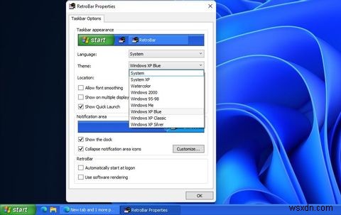 Cách hồi sinh Thanh tác vụ Windows 95 và XP trong Windows 11 
