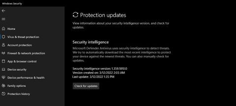 Cách cập nhật Microsoft Defender theo cách thủ công 