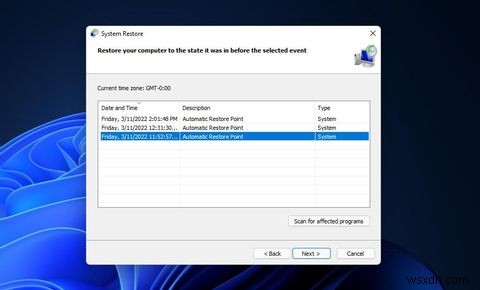 Cách thiết lập tạo phím tắt cho điểm khôi phục trong Windows 11 