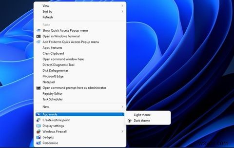 Cách thêm tùy chọn chế độ tối và sáng vào menu ngữ cảnh của Windows 11 