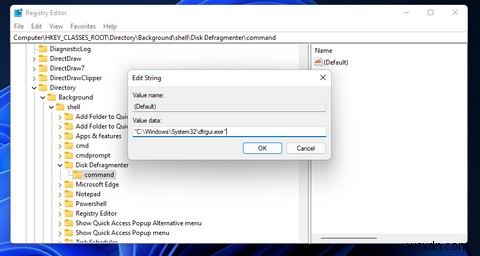 Cách thiết lập các phím tắt cho menu ngữ cảnh của Disk Defragmenter trong Windows 11 