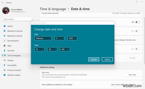 Cách thay đổi ngày và giờ trong Windows 11 
