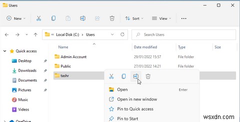 Cách thay đổi tên thư mục hồ sơ người dùng trong Windows 11 