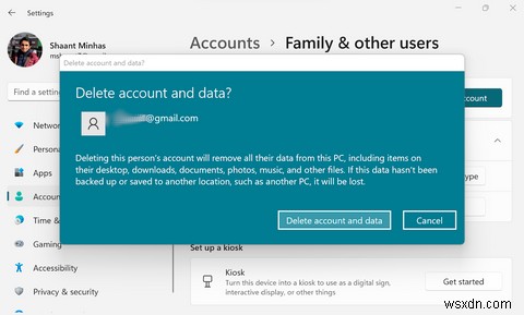 Cách xóa tài khoản người dùng trong Windows 11 