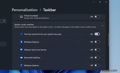 Cách thêm Thùng rác vào Khay Hệ thống trong Windows 11 