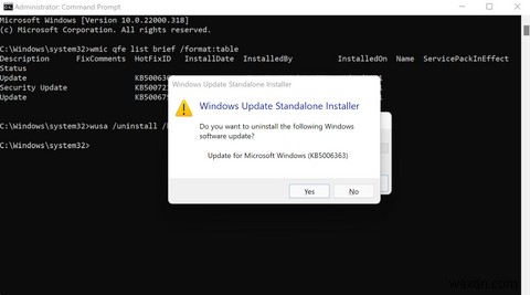 Cách gỡ cài đặt bản cập nhật trong Windows 11 