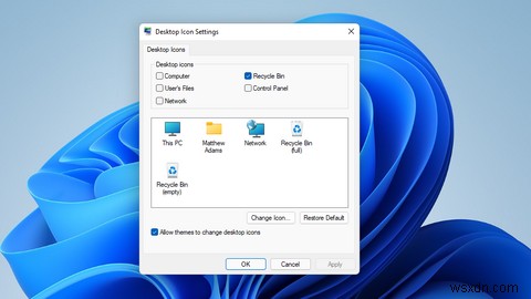 Cách tạo thanh tác vụ và phím tắt cho thùng rác trong Windows 11 