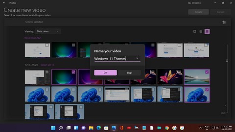 Cách tạo video bằng ứng dụng Windows 11 Photos 