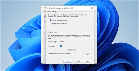 Cách tạo điểm khôi phục trong Windows 11 