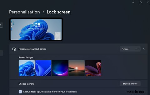 Cách tùy chỉnh màn hình khóa của Windows 11s 