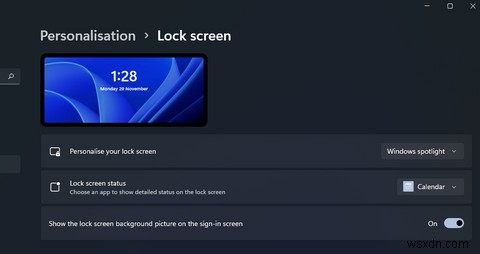 Cách tùy chỉnh màn hình khóa của Windows 11s 