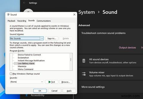 Cách thay đổi âm thanh trên Windows 11 